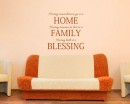 Home Family Blessing Quotes Wall Decal Family Vinyl Art Stickers